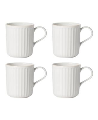 French Perle Scallop Mugs, Set of 4 image