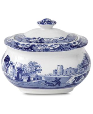 Spode - "Blue Italian" Covered Sugar Bowl