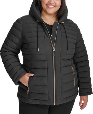 Tommy Hilfiger - Plus Size Hooded Packable Puffer Coat