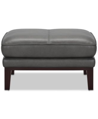 Macy's - Kettner 32" Leather Ottoman