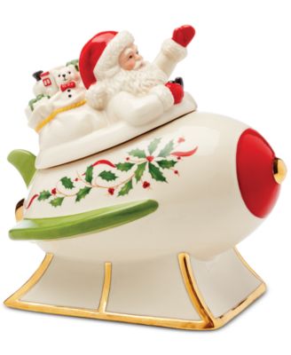 Lenox - Santa Rocket Covered Candy Dish
