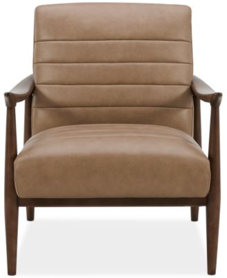 Elif Leather Accent Chair, Created for Macy's image