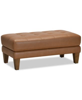Niebee 47" Leather Cocktail Ottoman, Created for Macy's image