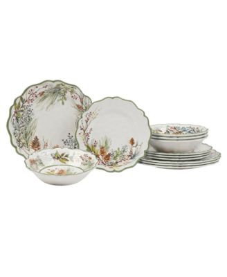 Winters Forest 12-Pc. Melamine Dinnerware Set, Service for 4 image