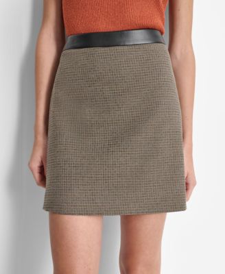DKNY - Petite A-Line Mini Back Zipper Skirt