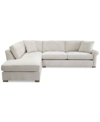 Furniture - 2-Pc. Fabric Roll Arm Sectional Sofa