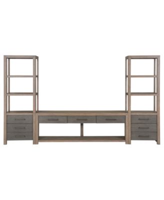 Portmore 80" Wood 3PC TV Console Set (80"Console, 2 Piers) image