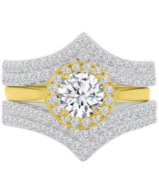 Macy's - Cubic Zirconia Two-Tone Ring