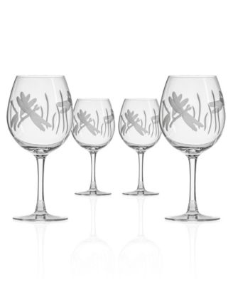 Dragonfly Balloon Red Wine Glass 18oz - Set of 4 Glasses image