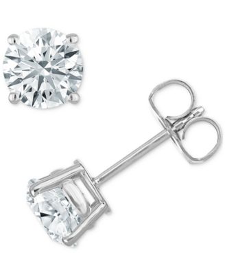 Macy's - Diamond Four Prong Stud Earrings (1-1/2 ct. t.w.)