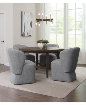CLOSEOUT! 5 Pc. Set (Griffith Round Dining Table & 4 Dimova Chairs), Created for Macy's image