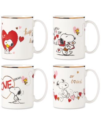 Snoopy Valentine's Assorted Day Mugs, Set of 4 image