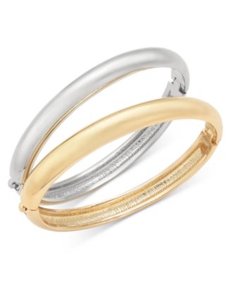 On 34th - 2-Pc. Two-Tone Bangle Bracelets