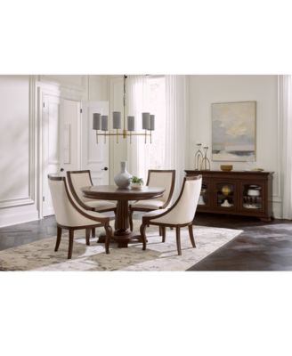 Macy's - Nelman 5-Pc. Round Dining Set (Table & 4 Host Chairs), Created for