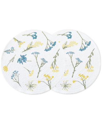 Lenox Wildflowers All-Over Round Placemats, Set of 2 image