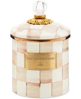MacKenzie-Childs - Mocha Check Small Canister