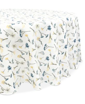 Wildflower Allover Print Tablecloth, 70" Round image