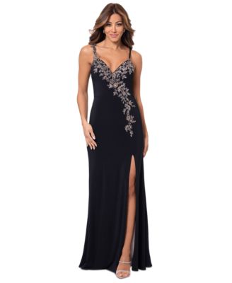 XSCAPE - Petite Embellished V-Neck Gown