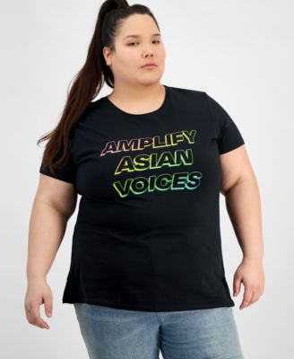 Hybrid Apparel - Trendy Plus Size AAPI Amplify Voices Graphic Tee