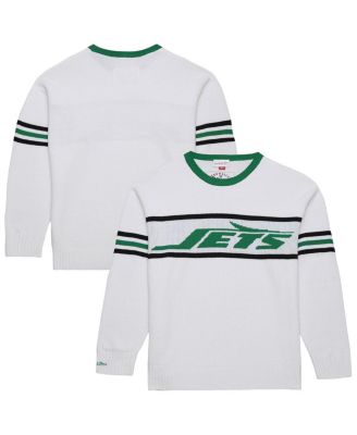 Mitchell & Ness - Men's White New York Jets Throwback 1984 Pullover Sweater
