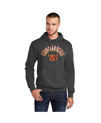 Starter - Men's Charcoal Washington Commanders Arch Over Logo Pullover Hoodie