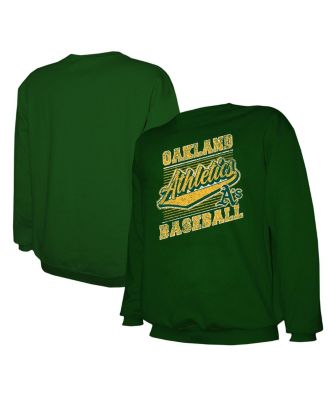 Stitches - Men's Green Oakland Athletics Pullover Sweatshirt