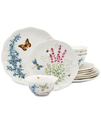 Butterfly Meadow Herbs 12 Pc. Dinnerware Set, Service for 4 image