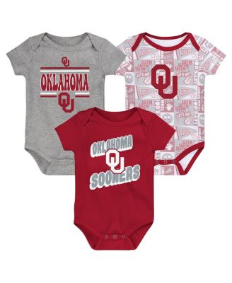 Outerstuff - Newborn Crimson Oklahoma Sooners Sunday Comics 3-Pack Bodysuit Set
