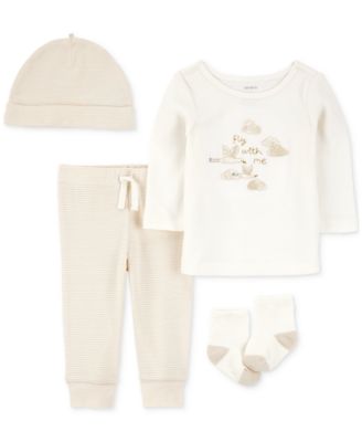 Carter's - Baby Boys Cloud Top, Hat, Pants & Socks, 4 Piece Set
