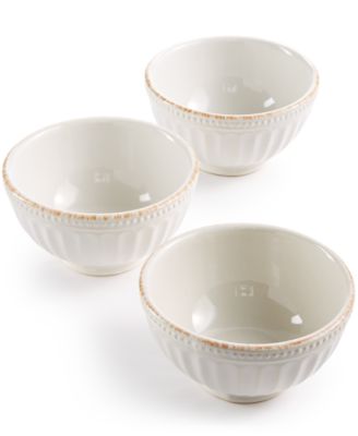French Perle Groove Mini Bowls, Set of 3 image
