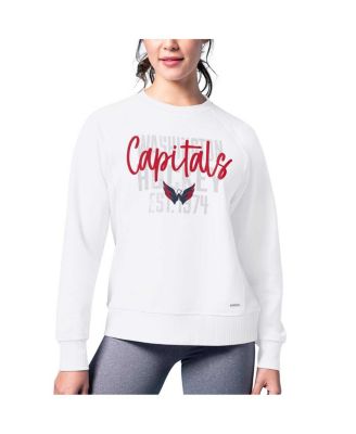 MSX by Michael Strahan - Women's White Washington Capitals Millie Raglan Pullover Sweatshirt