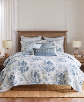 Levtex - Coral Landing Reversible 3-Pc. Quilt Sets