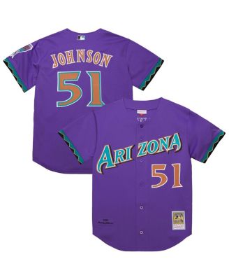 Mitchell & Ness - Men's&nbsp;Randy Johnson Purple Arizona Diamondbacks 2000 Throwback Authentic Jersey