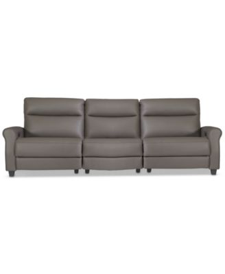 Thandler 3-Pc. Leather Sofa with 3 Power Recliners, Exclusively at Macy's image