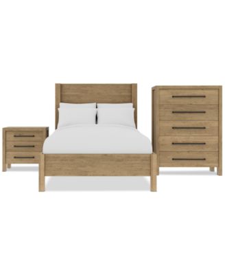 Furniture - Davie 3-Pc. Full Set (Panel Bed, Chest & 3-Drawer Nightstand)