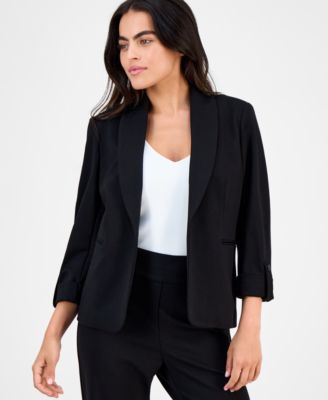 Anne Klein Essentials - Petite Shawl-Collar Open-Front Jacket