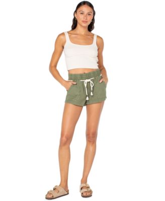 Roxy - Juniors' Paddle On Drawstring-Waist Shorts