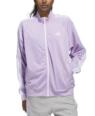 adidas - Women's Zip-Front Long-Sleeve Logo Track Jacket