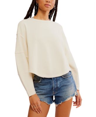 Free People - Women's Total Eclipse Ribbed Dolman-Sleeve Tee
