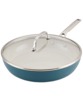 Hard-Anodized Ceramic Induction 12.5" Skillet with Lid image