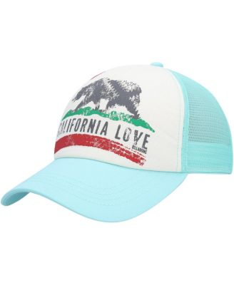 Billabong - Women's White/Aqua Pitstop Trucker Snapback Hat