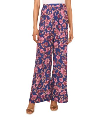 Vince Camuto - Women's Pull-On Printed Wide-Leg Pants