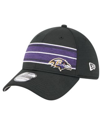 New Era - Men's Black Baltimore Ravens Stripes 39THIRTY Flex Hat