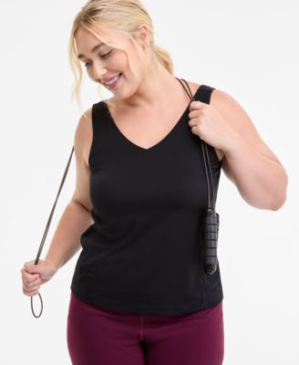 ID Ideology - Plus Size Soft Flex V-Neck Tank Top