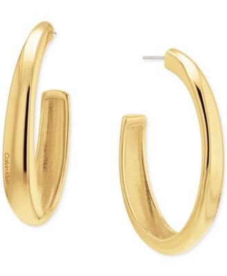 Calvin Klein - Medium Modern Purity C-Hoop Earrings, 1.97"