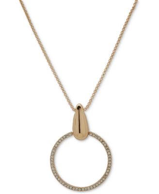 DKNY - Pav&eacute; Ring 40" Pendant Necklace