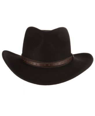 Scala - Men's Felt Outback Overlay Hat