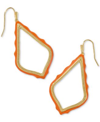 Kendra Scott - Gold-Tone Sophee Brown Open Frame Drop Earrings