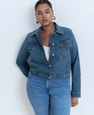 MANGO - Women's Pockets Denim Jacket