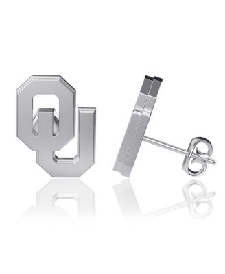Dayna Designs - Oklahoma Sooners Silver Post Earrings